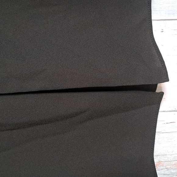 Anne Klein Chiffon Pleated Skirt 16 Black - Picture 2 of 8